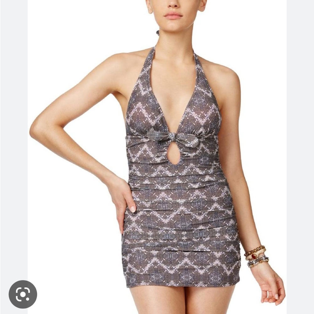 Jessica Simpson One Piece Printed Swim Suit Dress